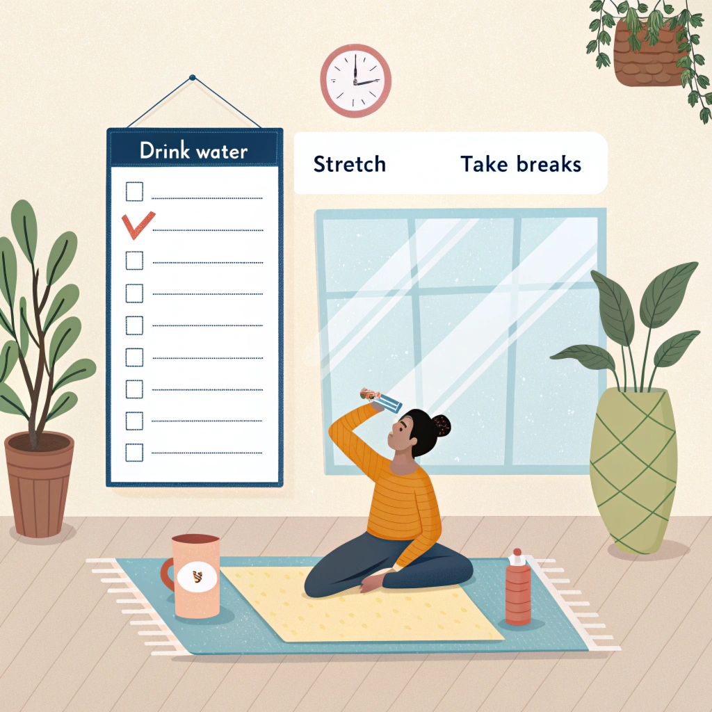 Calm workspace with natural light, a plant, and a notebook open on a desk